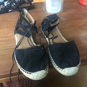 Aquazzura flat espadrilles lace up